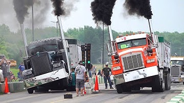 Big Rig Loaded Drag Racing Compilation | Unc