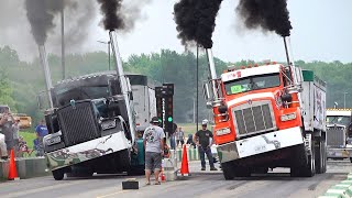 Big Rig Loaded Drag Racing Compilation | Unc's Semi Stampede 2023 screenshot 3