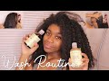 curly hair wash routine using shea moisture products + protein hair mask (updated) - type 3b/3c