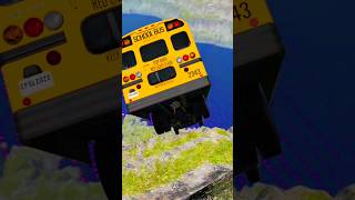 School Bus vs Giant Lava Pit 😱 crash fall #37 #viral #trending