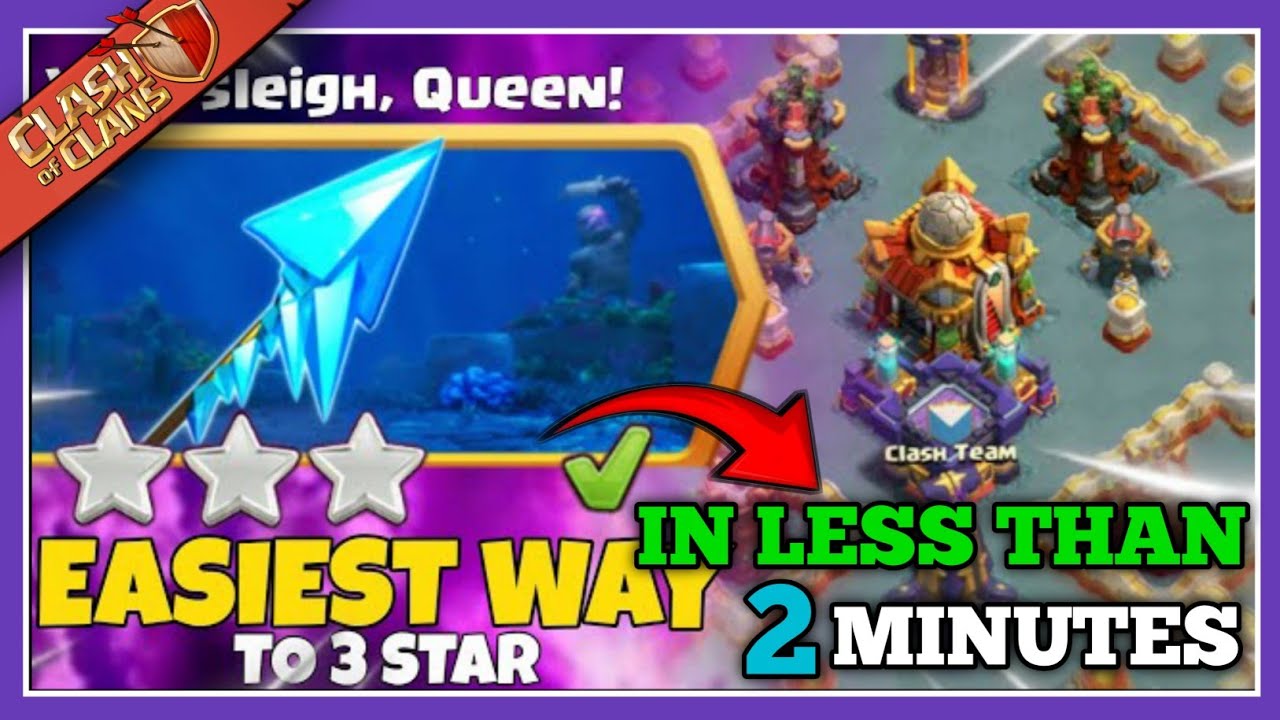 EASILY 3 STAR YAS SLEIGH QUEEN CHALLENGE CLASH OF CLANS YouTube