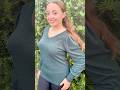 Review of HOTOUCH Soft V Neck Puff Long Sleeve Pullover Sweater in Green, so flattering... LOVE!