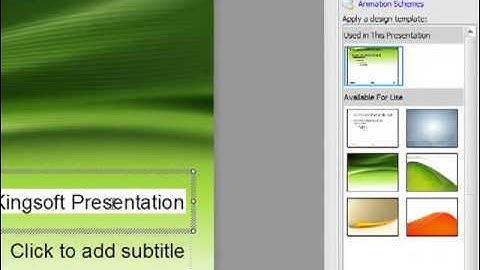Software Presentation Using Kingsoft Presentation