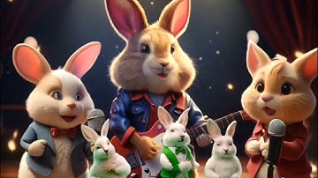 Kelinci lucu, main gitar, joged dan nyanyi lagu Pelangi pelangi | Rabbit plays guitar and sing