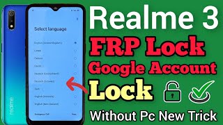 Realme 3 FRP Bypass || Android 10/11/12 || Google Account Unlock || Without Pc || New Trick || 2023.