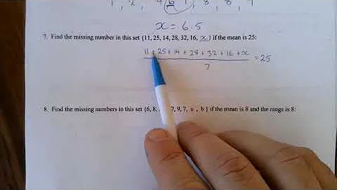 Statistics finding a missing number if you know the mean