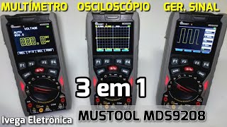 Mustool MDS9208, Multímetro   Osciloscópio   gerador de sinal, review completo.