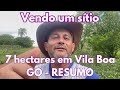 Vendo um sítio de 7 hectares em Vila Boa GO - RESUMO