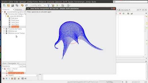 Java 3D physics from scratch - Verlet Integration 3D test #3 - Simple cloth simulation