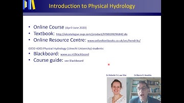 Physical Hydrology Lecture 1: Introduction (original version: April 17, 2020)