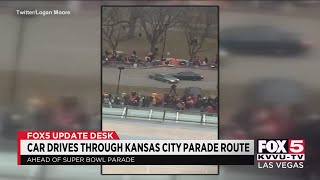 Police car chase goes through Kansas City Chiefs Super Bowl parade