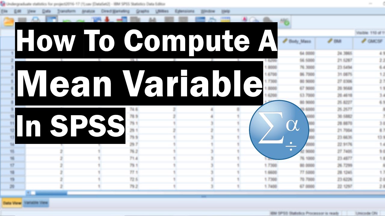 How To Compute A Mean Variable In SPSS