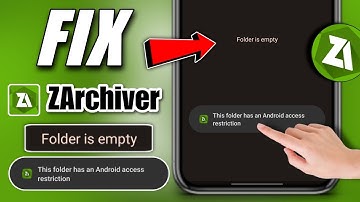 how to fix zarchiver folder has an android access restriction | zarchiver folder is empty problem