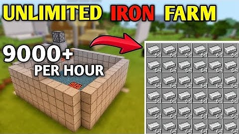 How to make Unlimited Iron Farm with command block in Minecraft pe ||HarpreetisLive
