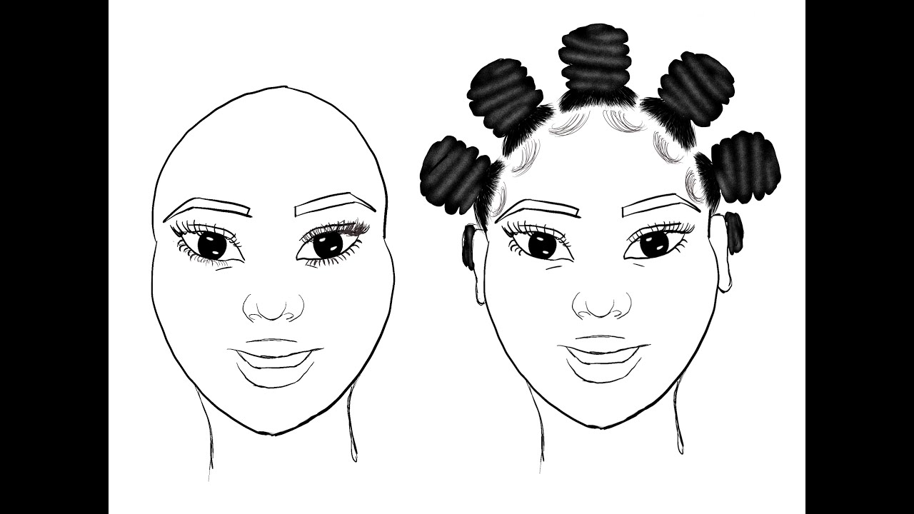 How to draw Bantu knots on Procreate YouTube