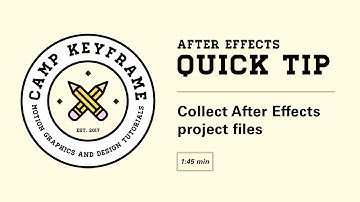 After Effects Tutorial - Quick Tip - Collect Project Files