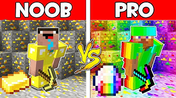 Minecraft NOOB vs PRO : GOLD vs DIAMOND BATTLE! Challenge 100% trolling