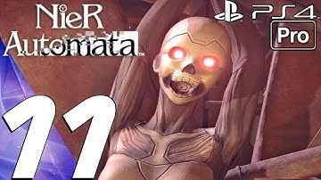 Nier Automata - Gameplay Walkthrough Part 11 - Beauvoir Boss & Engels Boss (PS4 PRO)