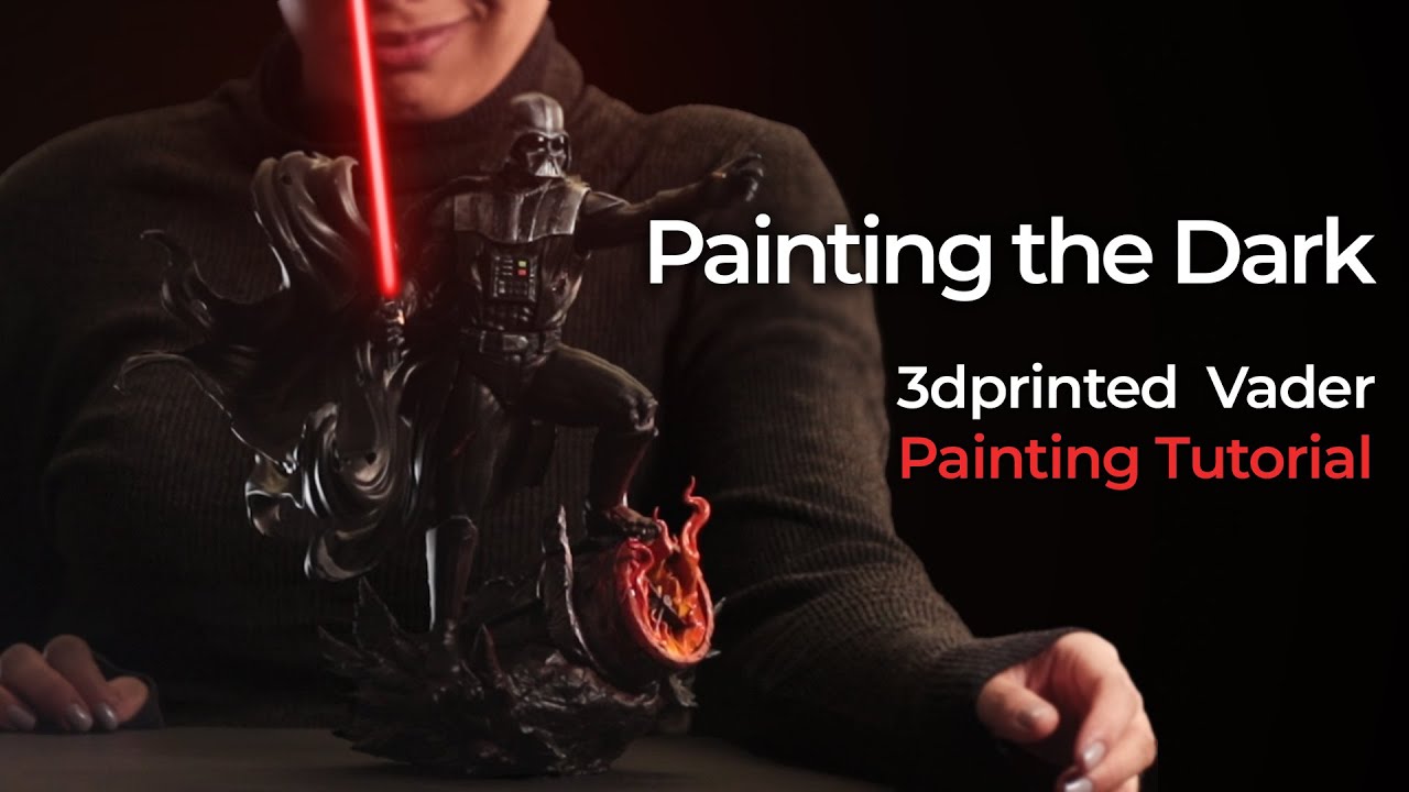 How to Paint a 3D Printed Darth Vader-Painting 3d Printed Starwars model