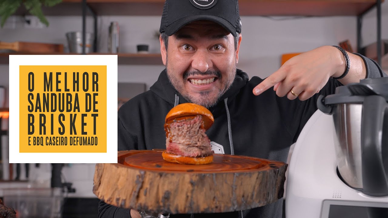 O MELHOR sanduba de BRISKET com molho BBQ caseiro DEFUMADO! | Só Vide #338