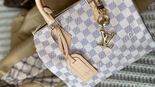 LV Speedy Bandoulière 25 Damier Azur review, what's in my bag