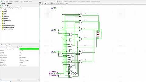 7 segment display decoder in Logisim-evolution