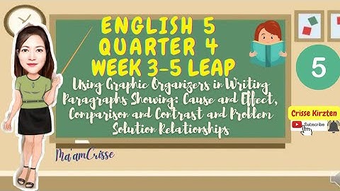 ENGLISH 5 QUARTER 4 WEEK 3 - 5 USING GRAPHIC ORGANIZERS IN WRITING PARAGRAPHS | LEAP