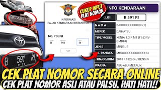 cara cek plat nomor kendaraan online ● Cek plat nomos asli atau palsu