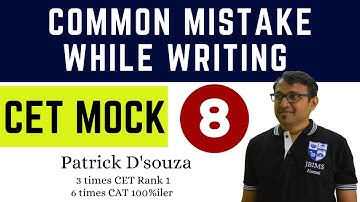 Common Mistake while writing CET Mock #8 | Crack CET | Patrick D