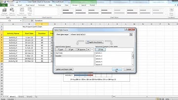 create a gantt chart with Excel in 3 minutes