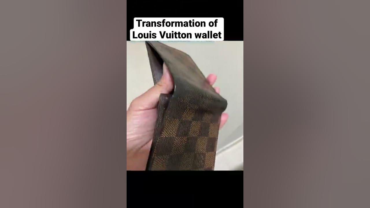 Restoration of an old Louis Vuitton DE wallet for men