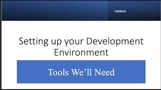 setting up development environment