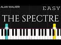 Alan walker  the spectre  easy piano tutorial