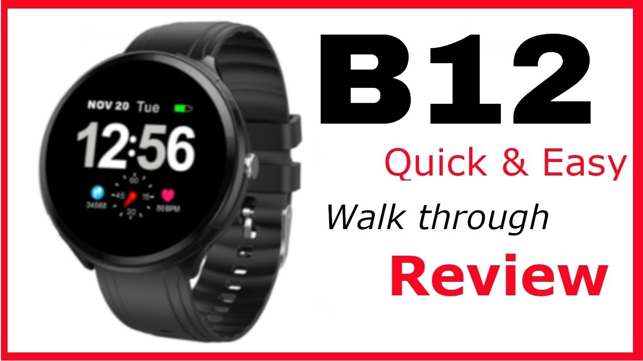 B12 Smartwatch-Quick Review-Compatible with Android and iOS - YouTube