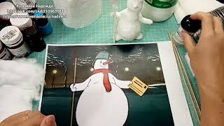 бесплатный марафон - мастер класс по изготовлению ватной ёлочной игрушки снеговика