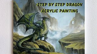 Dragon Painting STEP by STEP Acrylic Painting (ColorByFeliks)