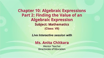 NCERT_CLASS 7_ Chapter 10: Algebraic Expressions Part 2_Mathematics _Live