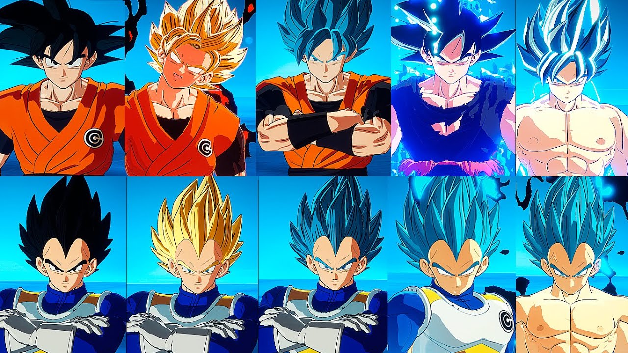 Goku & Vegeta (Dragon Ball Heroes) All Transformations - Dragon Ball Sparking! Zero