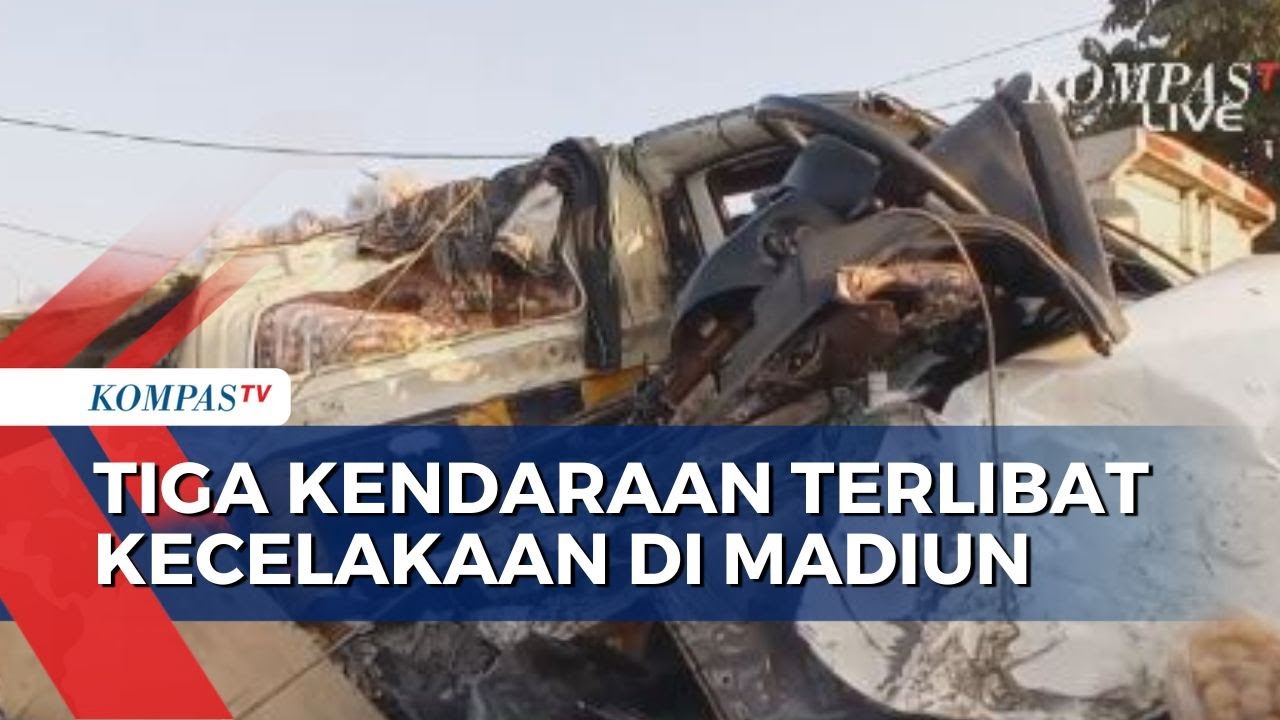 Kecelakaan Truk Boks dan Mobil Pikap di Jalan Raya Caruban, 1 Orang Terluka
