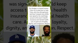 The Dodgers re-signed Andrew Toles not to play, but to help🤯❤#shorts
