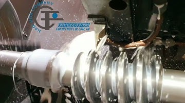 Tiện trục vít trên máy tiện CNC (cutting worm shaft on CNC lathe)