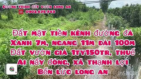 (ĐÃ BÁN)Số: 14-Bán đất đường oto xã thạnh lợi, bến lức, long an