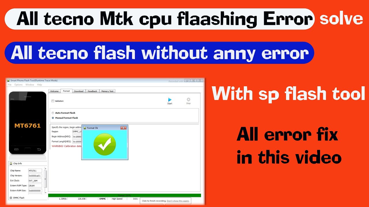 All Tecno Flash Without Anny Error | Tecno Ke5Dead After flash flasing without aAnny Error 100% done