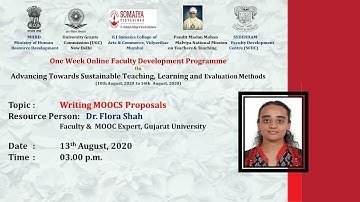FDP- Session II (Writing a MOOCS Proposals)13 August 2020