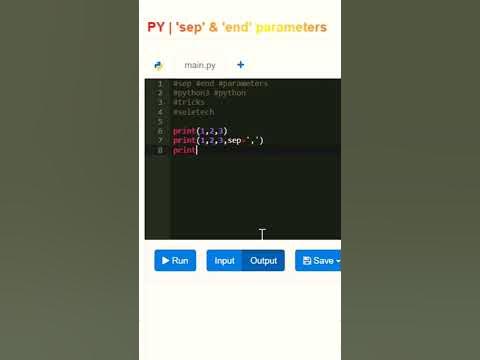Python | sep & end parameters - YouTube