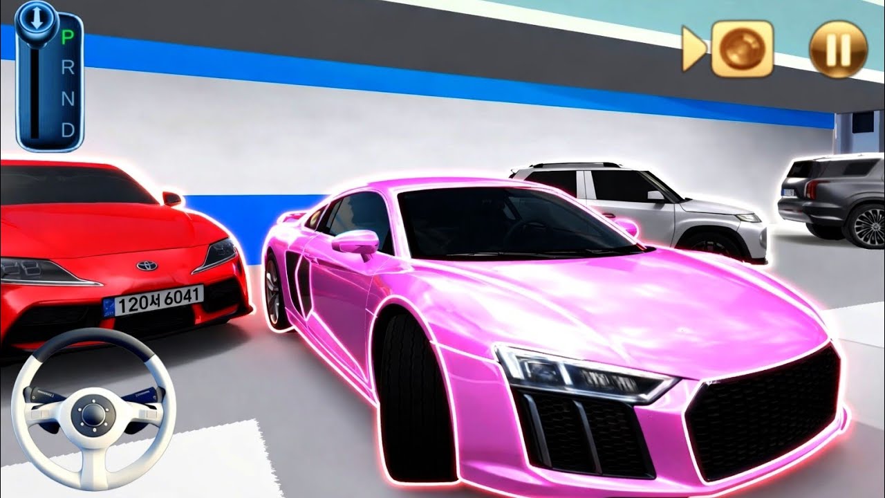 Today's new pink Audi R8 supercar Park in a super car store & car wash ...