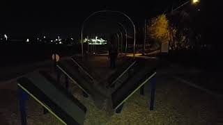 Im running across the landscape structure obstacle at pearsall park