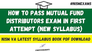 NISM VA Latest Syllabus Updates | How to Pass NISM VA Exam | Mutual Fund Distributors Exam Online screenshot 1