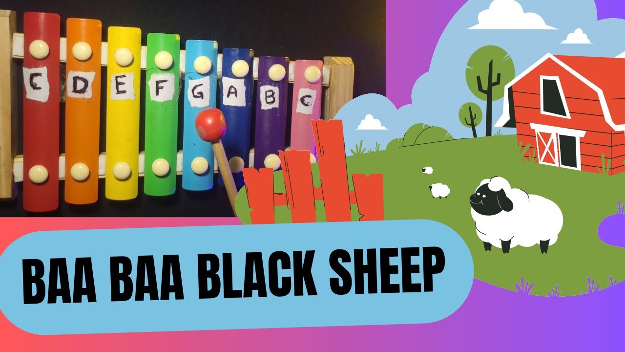 How to Play Baa Baa Black Sheep on Xylophone 🐑🎵 | Fun Tutorial for Kids #xylophone #learnmusic