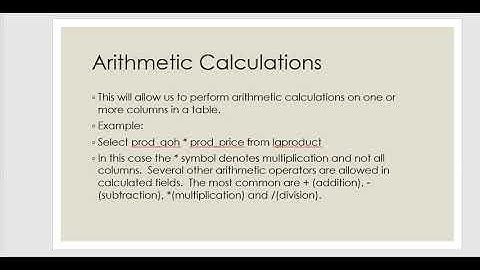 SQL Language Calculated Fields and Aliases